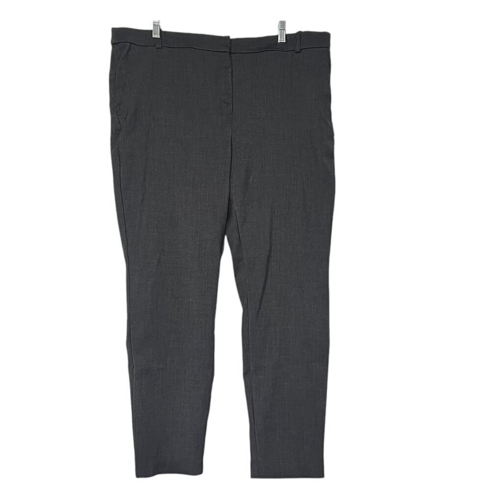 H&M Slacks Gray Stretch Size 18 Office Careerwear Business Slight Taper